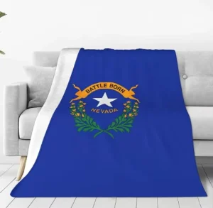 New Design Nevada State Us Flag Personalized Custom Flag Fashion Flannel Sofa Blanket Household Blanket for All Seasons
