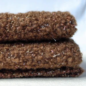 New Design Popular Fashion Brown Maillard Style Tweed Fleece Fabric for Coat Bag Dress Jacket