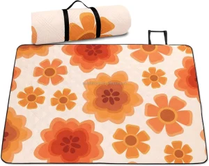 New Design Shake Off Sand Gradient Picnic Blanket 3 Layer Double Side Waterproof Mattress Beach Portable for Family Camping