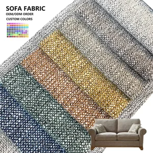 New Design Upholstery Linen Look Sofa Fabric 560gsm Jacquard Imitation Linen Fabric for Couch