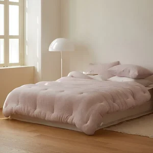 New Design Washable Breathable Eco Friendly Polyester Skin friendly Modern Home Hotel Use pink Euro Duvet Cover Set