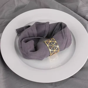 New Design Wedding Party Decoration Round Napkin Ring Table Gold Napkin Rings Napkin Rings