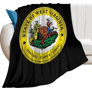 New Design West Virginia State Us Flag Personalized Custom Flag Fashion Flannel Sofa Blanket Household Blanket for All Seasons