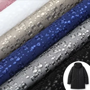 New Design Winter Coat Fabric 100% Polyester Raindrop Release Paper Fabric Patterns Polyester Pongee Fabric