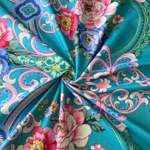 New Design Woven Flower Print 100% Polyester Microfiber Peach Skin Girls Bedding Fabric