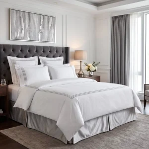 New Designs Bulk Hotel Embroidery Comfort Bed Linen 100% Cotton Duvet Cover Bedding Set