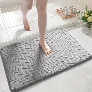 New Era Minimalist Novel Styles Available Thickened Water Absorbent Eco Friendly Machine Washable Non Slip Bath Mat