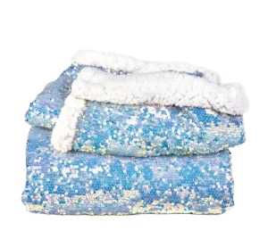 New Fancy Sequin Glitter Luxury Pink Double Sherpa Fleece Blanket for Layers Girls Home Bed