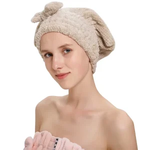 New Fashion Bath Shower Cap Coral Fleece Quick Dry Absorbent Cotton Dry Hair Cap Makeup Hair Towel Reusable Turban Towel