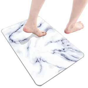 New Fashion Eco friendly Non slip Durable Mildew proof UV Printing logo Water Absorbent Diatomite Bath Mat Rug