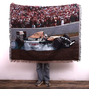 New Fashion Jacquard Recycled Cotton Polyester Tapestry Woven Throw Blanket Four Seasons Folded Portable Hotel Use