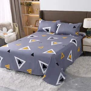 New Frosted Single and Double Student Dormitory Bed Sheets ultra Fine Fiber Bed Set Printed Flat Bedsheet