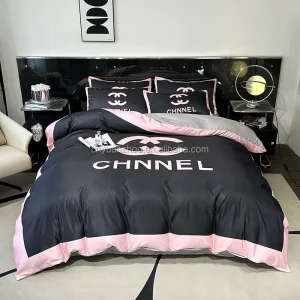 New Geometric Digital Print Luxury 4 Piece Bedding Set (Quilt Cover Pillowcases) Reversible Breathable All Season Wedding