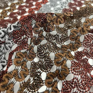 New High Quality 100% Polyester Warp Knitting Fabric Yarn Dyed Lace Fabric for Summer Dress