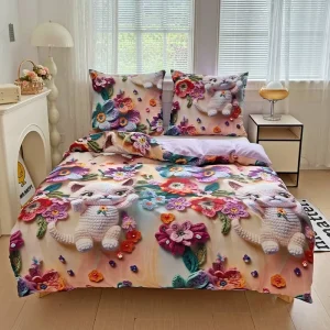 New High end Brushed 105GSM Microfiber Digital Printed Bedding Set Series