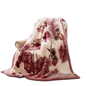 New Luxury Raschel Blanket Double Layer Thick Cover Blanket Keeping Warm Skin friendly Comfortable Nap Blanket Woven