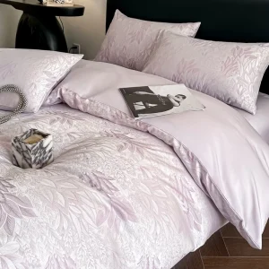 New Lyocell Fiber Light Luxury Bedding Set High End Duvet Cover Breathable Soft Summer