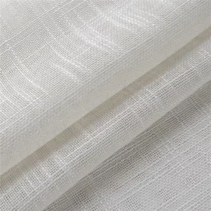 New Material Solid Palma Voile Fabric White Cotton Linen Sheer Curtains for the Living Room Bedroom Home