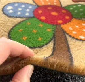 New Material Synthetic Coir Like Door Mat Printed Anti slip Backing Soft Surface