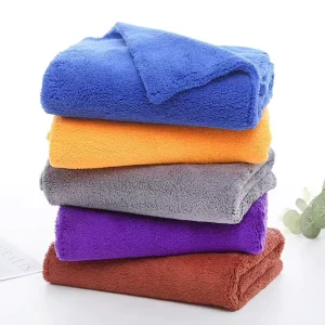 New Model 500gsm Double sided Microfiber Towel Absorbent Auto Detailing Car Wash Towel Customized Car Drying Towel