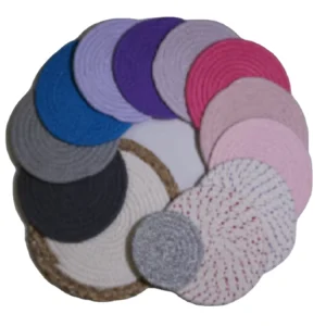 New Model High Quality Woven Round Placemats Heat Insulation Non Slip Braided Cotton Dinner Table Mats for Living Room