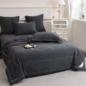 New Modern 6 Piece Eco Friendly Knitted Quilted Bedding Comforter Set Factory Direct for Home Hotel Use Filled Polyester