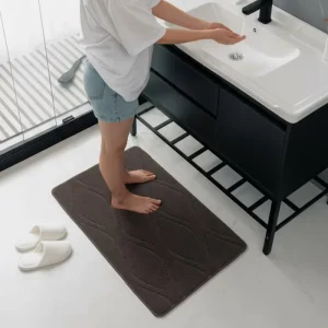 New Modern Eco Friendly Non slip Absorbent Quick Dry Bath Mat Antifungal Antibacterial Decorative Bathroom Floor Tub Shower