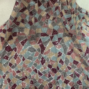 New Multi Color Sequins Embroidered Mesh Fabric Anti Static Home Textile Stage Fabric for Dress Other Clothing