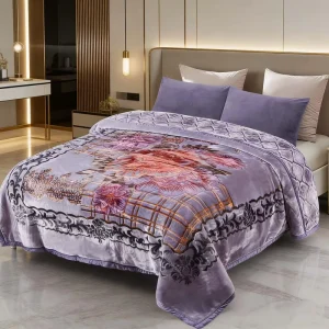 New Multi-color Flower Saudi Arabia Thick Thermal All Seasons Soft Cozy Raschel Fleece Blanket