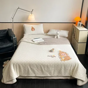 New Multi-functional Summer Quilt Bed Cover 4 Pcs Set Soft Breathable Cooling Bedspread Bedding Set for Home
