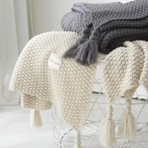 New Multiple Colour Decorative Throw Blanket Lightweight Knitted Blanket for Bed and Sofa