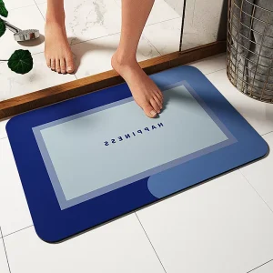 New Multipurpose Non Slip Soft Water Absorbent Bath Mat for Tub Rubber Bathroom Mat Custom Bath Rug