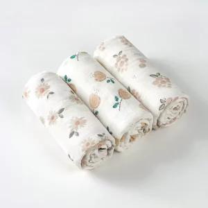 New Organic Cotton Baby Swaddle Blanket NewBorn Muslin Swaddle Print Muslin Blankets Baby
