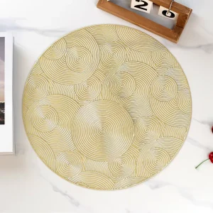 New PVC Non-slip Oil-resistant Placemat Modern 38cm Circle Table Mat for Wedding and Home Use