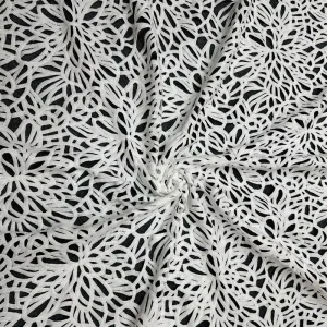 New Pattern Chemical Lace Irregular Floral Pattern Polyester Embroidery Lace Fabrics for Openwork Dress