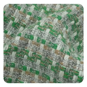 New Popular Stock Wool Acrylic and Polyester Yarn Dyed Coat Tweed Fabric for Girl’s Suits