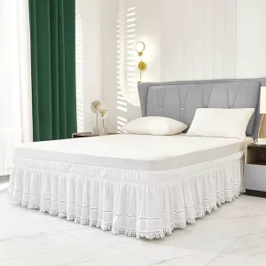 New Product Bed Skirt Crochet Ruffle Hotel Bed Skirt Lace Bed Skirt
