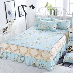 New Product Home Textile Plain Dyed Full Size Bed Skirt