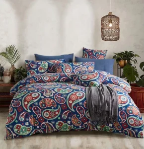 New Product Knitted Jacquard 100% Cotton Four Piece Bed Linens Set Colorful Yarn Hotel Home 200TC European American Style