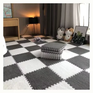 New Products Factory Bedroom Children’s Crawling Mat Jigsaw Fluffy Carpet Tiles Interlocking