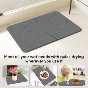 New Products Foldable Splicing Super Absorbent Quick Drying Diatomite Shower Bath Mat Non Slip Easy to Clean for Shower