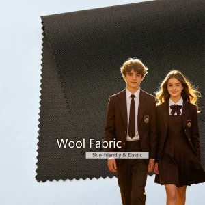 New Products Suiting Materials Spandex Fabric Polyester Wool Blend Fabric for School Uniform Rolls