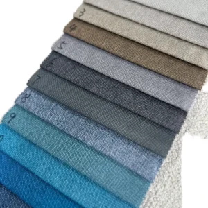 New Promotion Hot Style Crafted Pure Polyester Texture Professional Dyeing Knitted Dyeing Woven Linen Look Fabric for Sofa