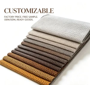 New Ready Stock Woven Chenille Velvet Upholstery Fabric 100% Polyester Plain Dyed Home Decor Textile for Sofa Furniture