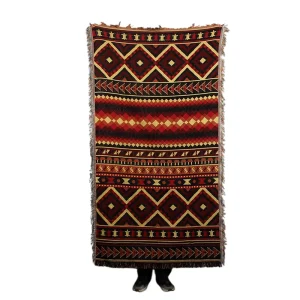 New Recycled Cotton Polyester Tapestry Jacquard Woven Throw Blanket Four Seasons Use Portable Hotel Use