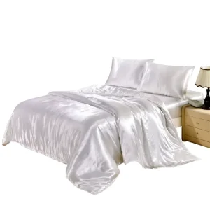 New Satin Full Size Bed Sheet Sets on Sale Bedding Queen and King Size