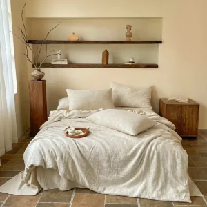 New Selection Four Season Universal Natural Cotton Linen Jacquard Bed Sheets Duvet Cover Luxury Bedding Set