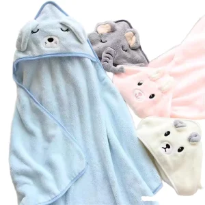 New Soft Child Eco Friendly Plush Fast Absorbing Baby Hooded Bath Wrap Outdoor & Bathroom Towel