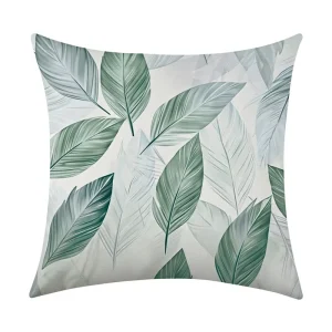 New Striped Leaf Series Customizable Square Throw Pillow Case P2730 Jit Car Sofa Waist Cushion