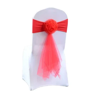 New Style Chair Sashes Wedding Decorative Pink Backs Chair Sashes Chair Cover for Wedding Banquet Hotel Sashes